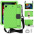 iPad 10.2 Honeycomb Design EVA + PC Four Corner Shockproof Protective Case with Straps - Green+Black