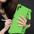 iPad 10.2 Honeycomb Design EVA + PC Four Corner Shockproof Protective Case with Straps - Green+Black