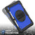 iPad 10.2 Shockproof Colorful Silica Gel + PC Protective Case with Holder & Shoulder Strap & Hand Strap & Pen Slot - Black+Blue