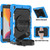 iPad 10.2 Shockproof Colorful Silica Gel + PC Protective Case with Holder & Shoulder Strap & Hand Strap & Pen Slot - Light Blue