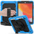 iPad 10.2 Shockproof Colorful Silica Gel + PC Protective Case with Holder & Shoulder Strap & Hand Strap & Pen Slot - Light Blue