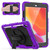 iPad 10.2 Shockproof Colorful Silica Gel + PC Protective Case with Holder & Shoulder Strap & Hand Strap & Pen Slot - Purple