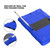 iPad 10.2 Shockproof Two-Color Silicone Protection Case with Holder & Pen Slot - Blue+Black