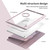 iPad Pro 10.2 2021/2020/2019 Acrylic 360 Rotation Detachable Leather Tablet Case - Sand Pink