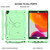 Pure Color PC + Silicone Anti-drop Protective Case with Butterfly Shape Holder & Pen Slot iPad 10.2 2021 & 2020 & 2019 / Air 3 10.5 inch - Fresh Green