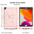 Pure Color PC + Silicone Anti-drop Protective Case with Butterfly Shape Holder & Pen Slot iPad 10.2 2021 & 2020 & 2019 / Air 3 10.5 inch - Rose Pink