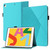 Rhombus Skin Feel Horizontal Flip Tablet Leather Case with Card Slots & Holder & Sleep / Wake-up Function iPad 10.2 2021 / 2020 / 2019 / Pro 10.5 2019 / 2017 - Lake Blue