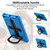 Shield 360 Rotation Handle EVA Shockproof PC Tablet Case iPad 10.2 2019/2020/2021/Pro 10.5 2017/Air 2019  - Blue Black