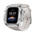 Apple Watch Series 10 46mm RedPepper Armor Metal Case Integrated Silicone Watch Band - Steel White