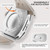 Apple Watch Series 10 46mm RedPepper Armor Metal Case Integrated Silicone Watch Band - Steel White