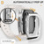 Apple Watch Series 10 46mm RedPepper Armor Metal Case Integrated Silicone Watch Band - Steel White