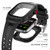 Apple Watch Series SE 44mm RedPepper IP68 Waterproof Screen Protector + Watchband + Protective Case - Black