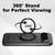 Google Pixel 6 Pro Suteni G3 360 Rotation Holder MagSafe Denim Leather Back Phone Case - Black