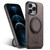 iPhone 12 Pro Max Suteni G3 360 Rotation Holder MagSafe Denim Leather Back Phone Case - Brown