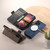 iPhone 12 Pro Max Suteni J07 Multi-functional Horizontal MagSafe Denim Leather Phone Case - Blue
