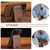 iPhone 12 Pro Suteni M5 Magnetic Card Bag MagSafe Leather Phone Case - Brown