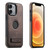 iPhone 12 Suteni G2 Holder Denim Leather Back MagSafe Phone Case - Brown