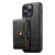 iPhone 13 Pro Max Suteni M4 Magnetic Card Bag MagSafe Leather Phone Case - Black