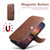 iPhone 13 Pro Max Suteni Q05 2-in-1 Multi-function Detachable Wallet MagSafe Phone Case - Brown