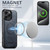 iPhone 13 Pro Suteni G5 Cowhide Leather MagSafe Magnetic Phone Case - Blue