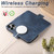 iPhone 13 Suteni J07 Multi-functional Horizontal MagSafe Denim Leather Phone Case - Blue