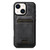 iPhone 13 Suteni M5 Magnetic Card Bag MagSafe Leather Phone Case - Black