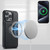 iPhone 14 Pro Max Suteni G1 Cross Texture MagSafe Phone Case - Black