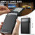 iPhone 14 Pro Max Suteni H19 Carbon Fiber Grain 2-in-1 MagSafe Removable Card Box Back Phone Case - Black