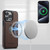 iPhone 14 Suteni G1 Cross Texture MagSafe Phone Case - Brown