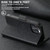 iPhone 15 Pro Max Suteni J08 Multifunctional Cross Texture MagSafe Leather Phone Case - Black