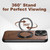 iPhone 15 Pro Suteni G3 Oil Wax 360 Rotation Holder MagSafe Back Phone Case - Brown