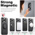 iPhone 15 Suteni G3 360 Rotation Holder MagSafe Denim Leather Back Phone Case - Black