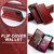 iPhone 16 Plus Suteni Baroque Calf Texture Buckle Wallet Leather Phone Case - Red