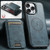 iPhone 16 Plus Suteni H15 MagSafe Oil Eax Leather Detachable Wallet Back Phone Case - Blue