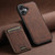 iPhone 16 Plus Suteni H16 Litchi Texture Leather Detachable Wallet Back Phone Case - Brown