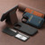 iPhone 16 Plus Suteni H16 Litchi Texture Leather Detachable Wallet Back Phone Case - Brown