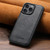 iPhone 16 Pro Max Suteni G5 Cowhide Leather MagSafe Magnetic Phone Case - Black
