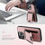 iPhone 16 Pro Max Suteni H03 Litchi Leather Card Bag Stand Back Phone Case - Pink