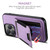 iPhone 16 Pro Max Suteni H03 Litchi Leather Card Bag Stand Back Phone Case - Purple