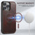 iPhone 16 Pro Max Suteni J05 Leather Magnetic MagSafe Phone Case - Brown
