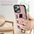 iPhone 16 Pro Suteni H13 Litchi Leather Wrist Strap Wallet Back Phone Case - Pink