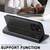 iPhone 16 Suteni Baroque Calf Texture Buckle Wallet Leather Phone Case - Black
