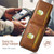 iPhone 16 Suteni H03 Oil Wax Leather Wallet Stand Back Phone Case - Brown