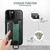 iPhone 16 Suteni H13 Card Wallet Wrist Strap Holder PU Phone Case - Black