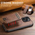 iPhone 16 Suteni M5 Magnetic Card Bag MagSafe Leather Phone Case - Brown