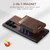 Samsung Galaxy Note20 Suteni H17 Litchi Texture Leather MagSafe Detachable Wallet Phone Case - Brown