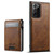 Samsung Galaxy Note20 Ultra 5G Suteni H19 Oil Wax 2-in-1 MagSafe Removable Card Box Back Phone Case - Brown