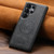 Samsung Galaxy S23 Ultra 5G Suteni G5 Cowhide Leather Magnetic Phone Case - Black