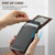 Samsung Galaxy S23 Ultra 5G Suteni H19 Litchi Texture 2-in-1 MagSafe Removable Card Case Back Phone Case - Black
