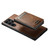 Samsung Galaxy S24 5G Suteni H19 Oil Wax 2-in-1 MagSafe Removable Card Box Back Phone Case - Brown